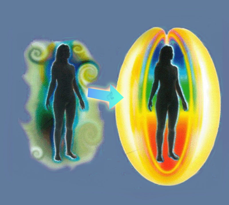 How do you repair human aura?